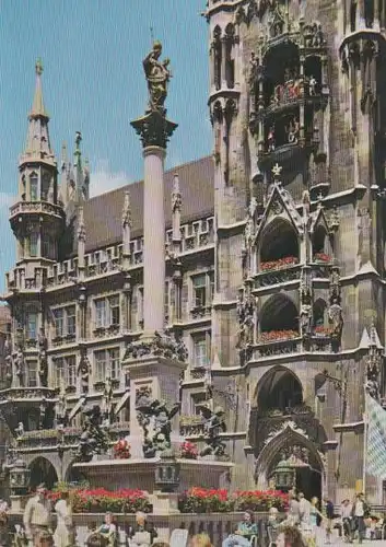 München - Rathaus mit Mariensäule - ca. 1985