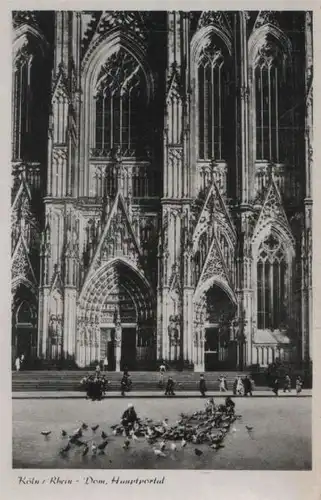 Köln - Dom, Hauptportal - ca. 1960