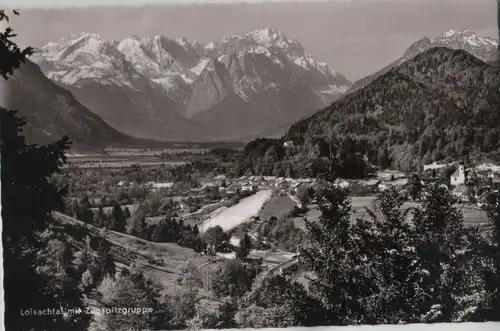 Loisach - Tal mit Zugspitzgruppe - ca. 1960