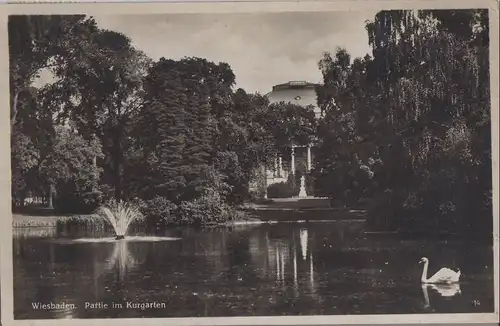 Wiesbaden - Partie im Kurgarten - 1931