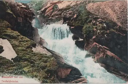 Schweiz - Schweiz - Reuss - Reussfall bei der Teufelsbrücke - 1910