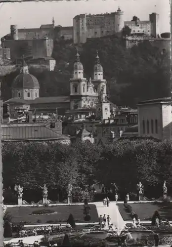 Österreich - Österreich - Salzburg - Mirabellgarten mit Dom und Festung - 1957