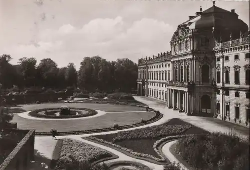 Würzburg - Residenz mit Hofgarten - ca. 1970