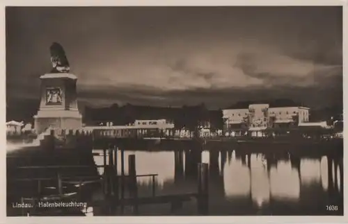 Hafenbeleuchtung in Lindau - ca. 1955