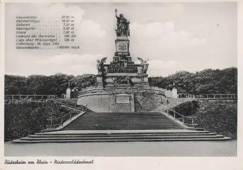 Rüdesheim - Niederwalddenkmal - 1954