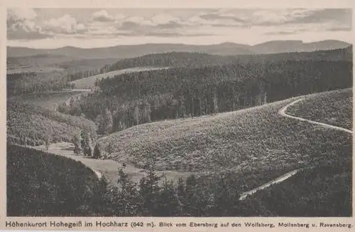 Schierke - Hohegeiss vom Ebersberg - ca. 1955