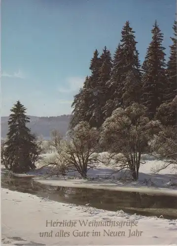 Herzliche Weihnachtsgrüße Winterlandschaft