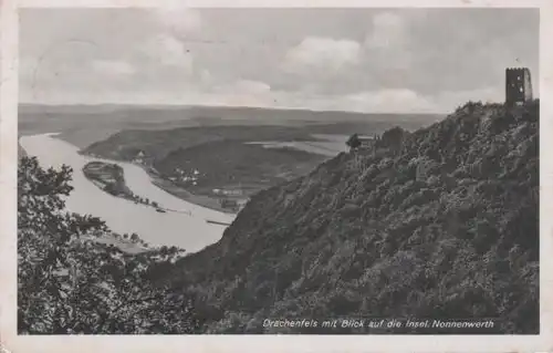 Königswinter - Drachenfels mit Blick auf Nonnenwerth - 1938