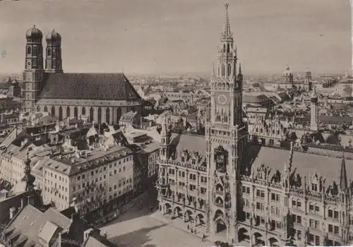 München - Rathaus mit Frauenkirche - 1958