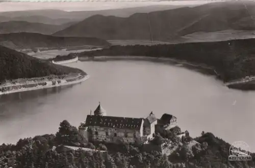 Waldeck - Fliegeraufnahme Schloss - 1958