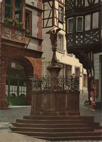 Bernkastel-Kues - Rathaus mit St. Michaelbrunnen - 1960