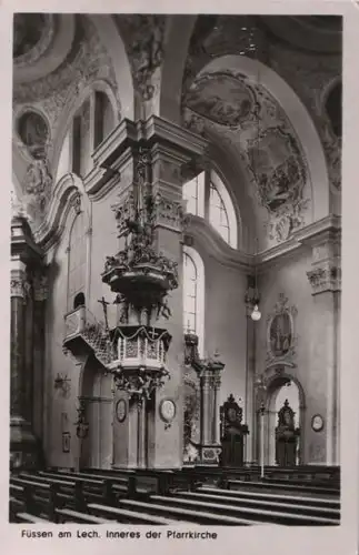 Füssen - Inneres der Pfarrkirche - 1957