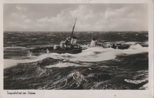 Torpedoboot im Sturm - ca. 1950