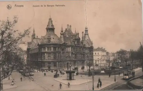 Belgien - Belgien - Anvers - Antwerpen - Square de la Banque Nationale - ca. 1930