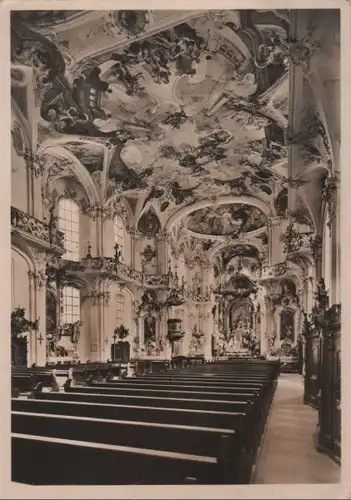 Uhldingen-Mühlhofen, Birnau - Wallfahrtskirche, Schrägblick - ca. 1960