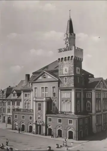 Löbau - Rathaus mit Platz der Befreiung - 1976