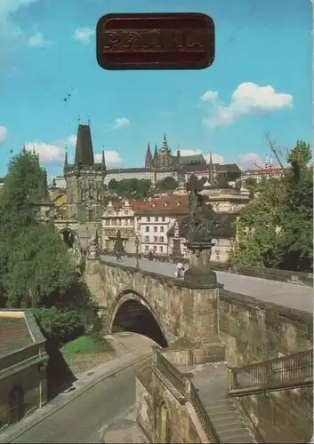 Tschechien - Tschechien - Prag - Praha - Prager Burg mit Karlsbrücke - 1983