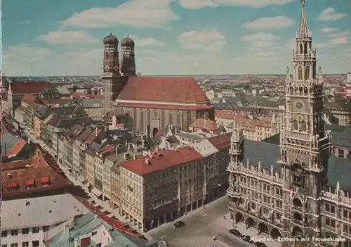 München - Rathaus mit Frauenkirche - ca. 1975