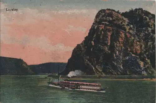 Loreley - mit Schiff - ca. 1920