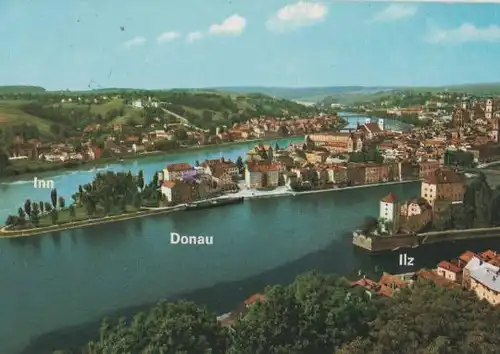 Passau - Zusammenfluss Donau Inn Ilz - 1988
