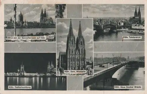 Köln - u.a. Blick von der Sünnerterrasse - 1953