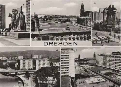 Dresden - u.a. Blick auf die Prager Straße - 1978