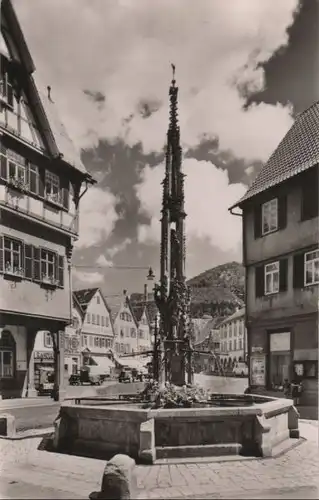 Bad Urach - Marktbrunnen am Rathaus - ca. 1960
