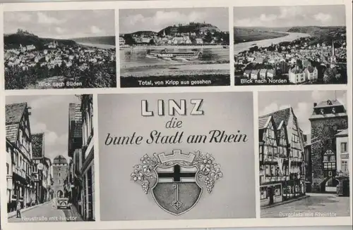 Linz - u.a. Blick nach Süden - 1955