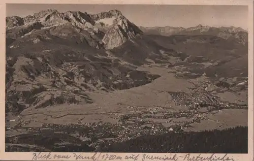 Garmisch-Partenkirchen - Blick vom Wank - ca. 1950