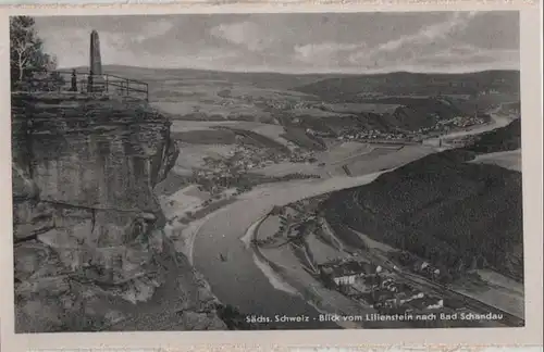 Bad Schandau - Blick vom Lilienstein - 1956