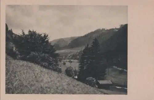 Hütte und Bäume im Tal - ca. 1955