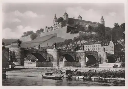 Würzburg mit Mainbrücke - ca. 1965