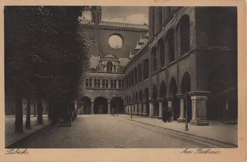 Lübeck - Am Rathaus - ca. 1940