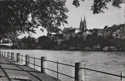 Schweiz - Schweiz - Basel - Le Rhin et la Cathedrale - ca. 1955