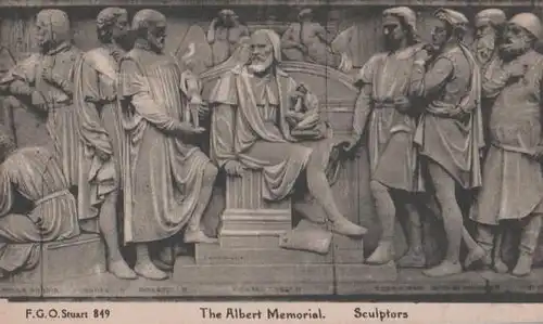 Großbritannien - Großbritannien - London - Albert Memorial - Skulpturen - ca. 1955