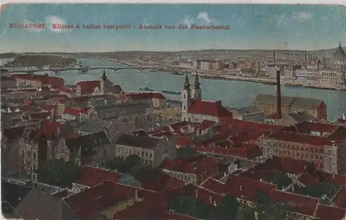 Ungarn - Ungarn - Budapest - Ansicht von der Fischerbastei - 1918