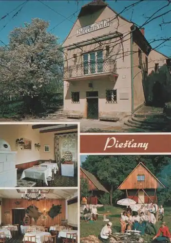 Slowakei - Slowakei - Piestany - 4-Bilder-Karte - ca. 1980