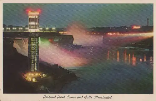 Kanada - Niagarafälle, Prospect Point Tower, Falls Illuminated - ca. 1975
