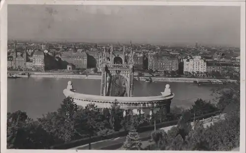 Ungarn - Ungarn - Budapest - Aussicht vom Blocksberg - ca. 1950