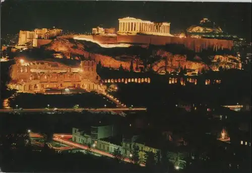Griechenland - Griechenland - Athen - Die beleuchtete Akropolis - ca. 1980