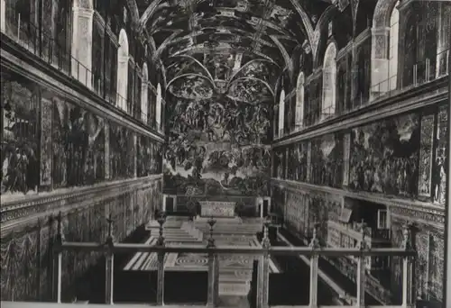 Vatikan - Vatikan - Vatikanstadt - Cappella Sistina, Interno - ca. 1965