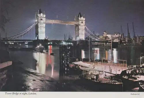 Großbritannien - Großbritannien - London - Tower Bridge at night - ca. 1975