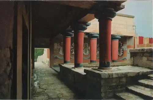 Griechenland - Griechenland - Knossos - Columns of the Royal Palace - ca. 1970
