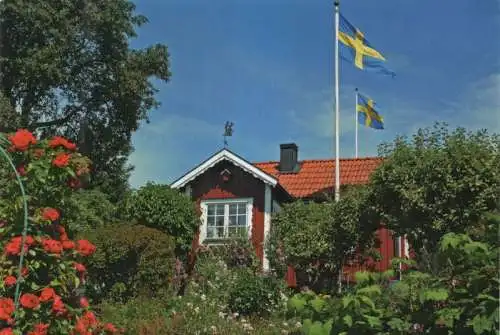 Schweden - Schweden - Schweden - Haus mit Fahne