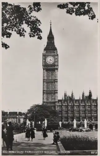 Großbritannien - Großbritannien - London - Big Ben from Parliament Square - ca. 1955