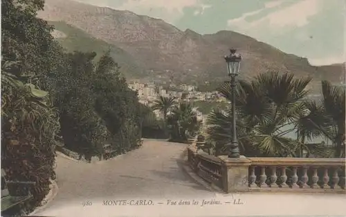 Monaco - Monaco - Monte Carlo - Vue dans les Jardins - ca. 1925