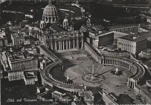 Vatikan - Vatikan - Vatikanstadt - Piazza e Basilica di S. Pietro - 1959
