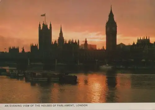 Großbritannien - Großbritannien - London - Evening view of the Houses of Parliament - ca. 1980