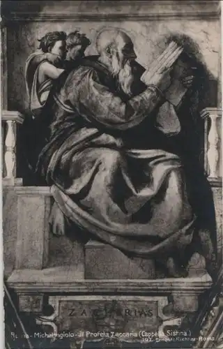 Vatikan - Vatikan - Vatikanstadt - Cappella Sistina, Il Profeta Zaccaria - ca. 1940