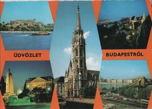 Ungarn - Ungarn - Budapest - 5 Teilbilder - ca. 1985